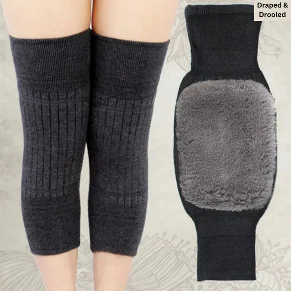 1 Pair Winter Wool Knee Pads Warm